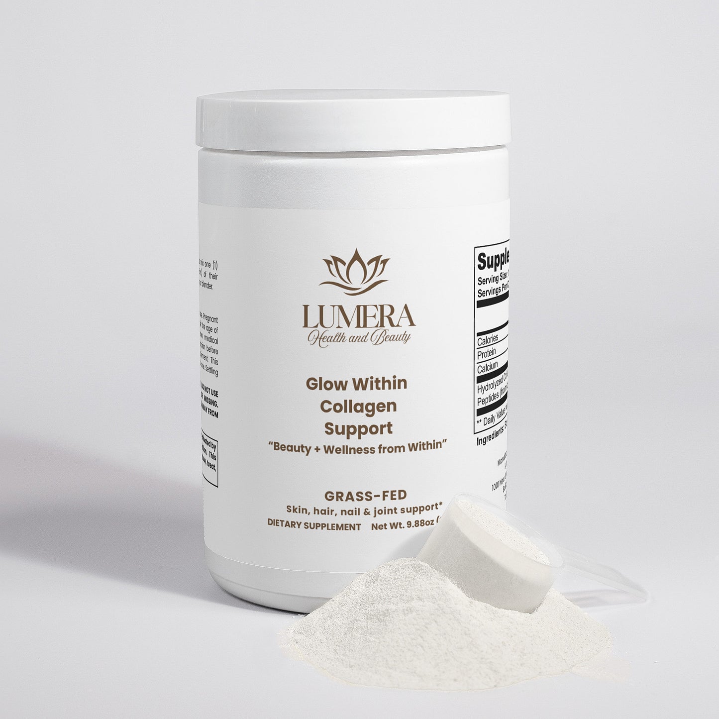 Grass-Fed Hydrolyzed Glow Within Collagen Peptides Powder
