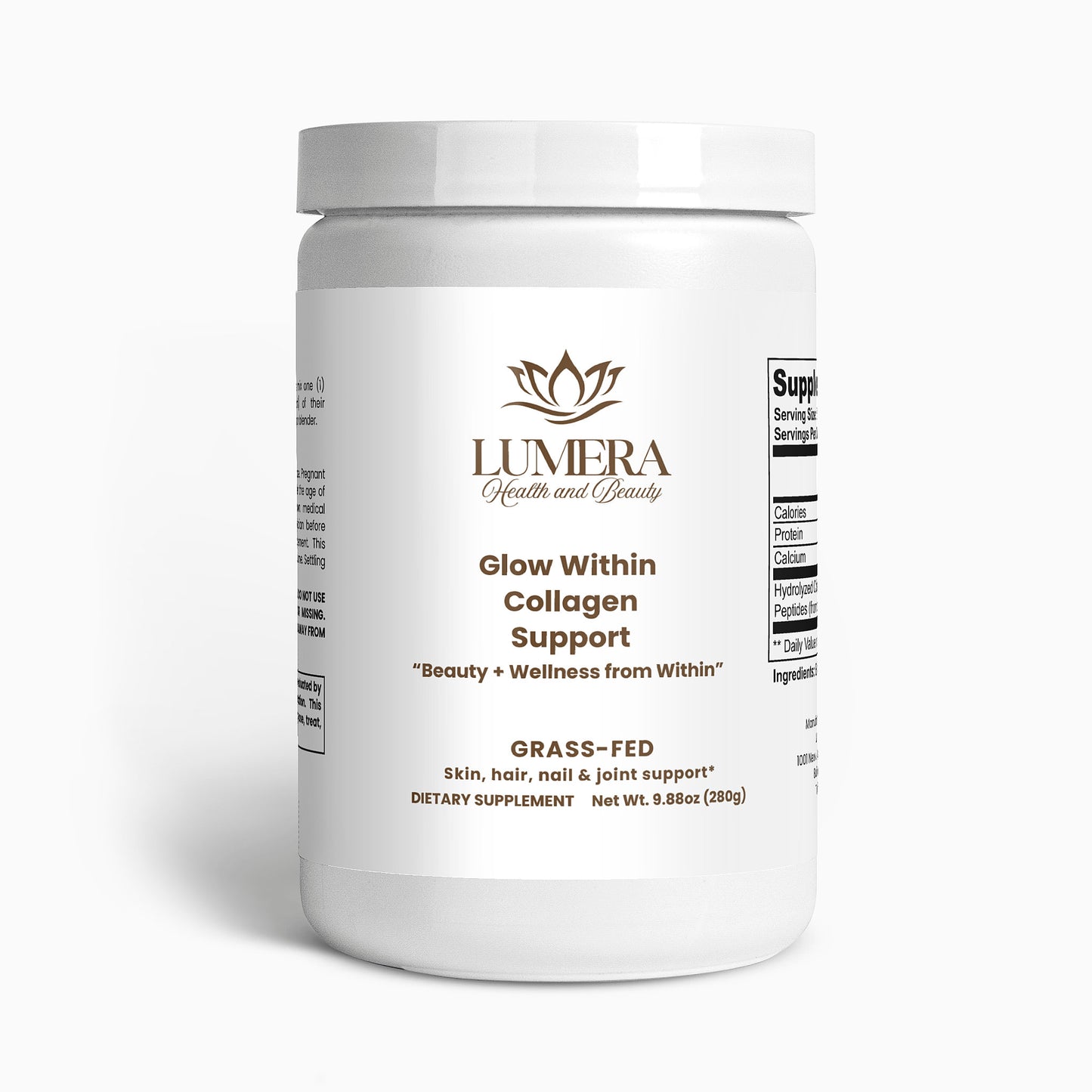 Grass-Fed Hydrolyzed Glow Within Collagen Peptides Powder
